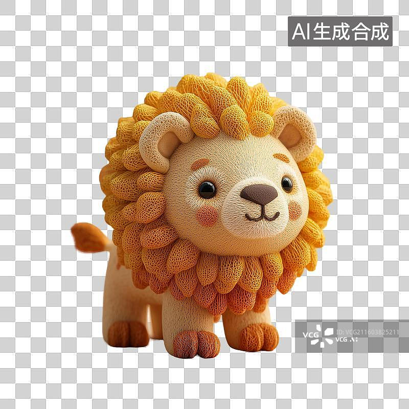 【AI数字艺术】黏土狮子座3D角色图片素材