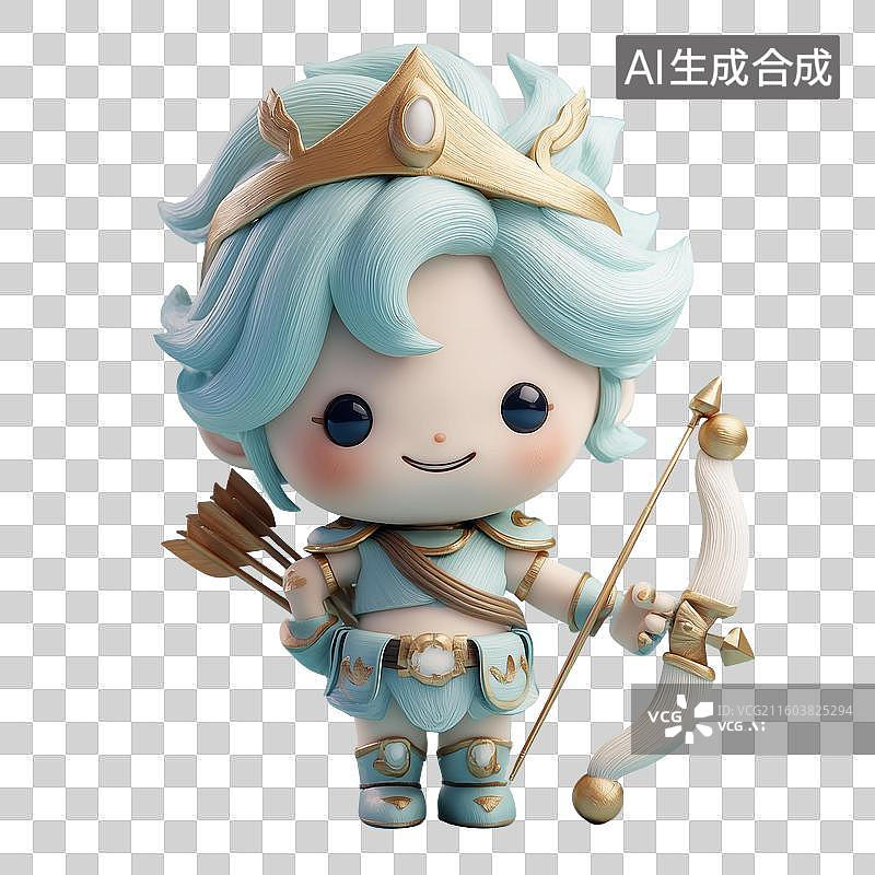 【AI数字艺术】黏土射手座3D角色图片素材