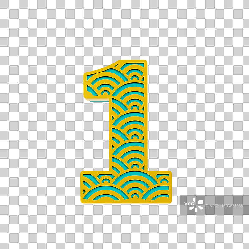 3D渲染的中式雕花风格金色喜庆春节立体数字元素倒计时元素图片素材