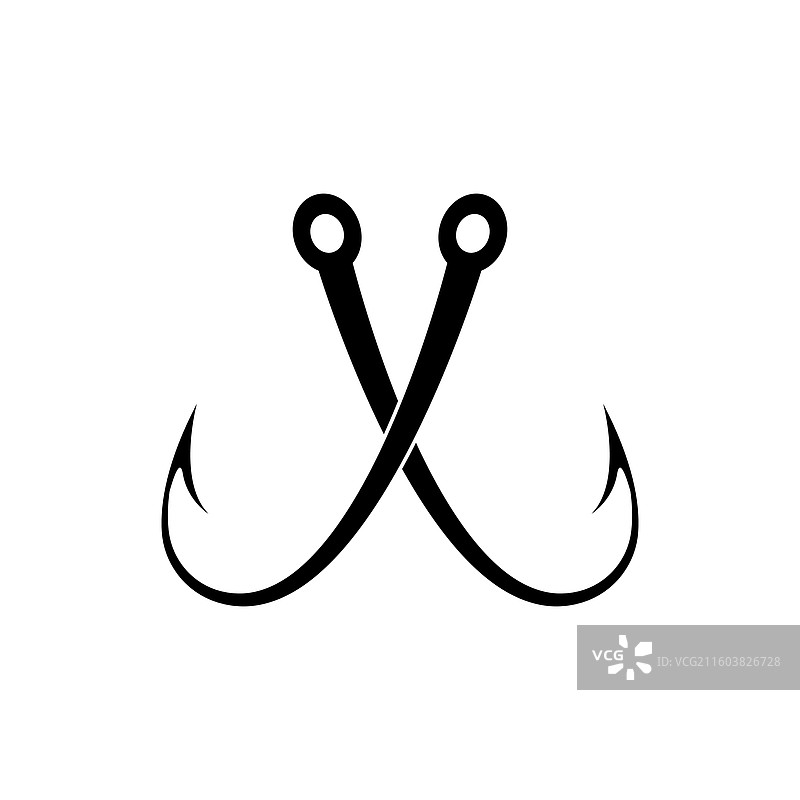 钓鱼钩标志图片素材
