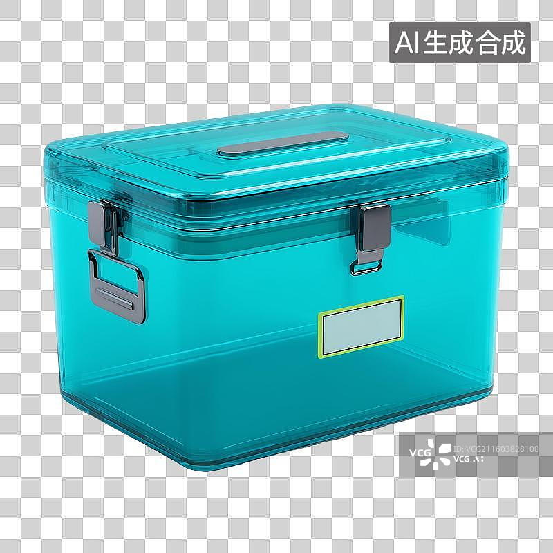 【AI数字艺术】青色档案盒3D图标图片素材