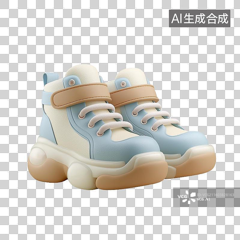 【AI数字艺术】卡通鞋子3D图标图片素材