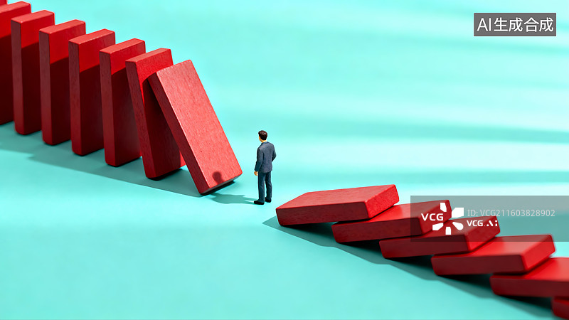 【AI数字艺术】连锁反应，多米诺效应图片素材