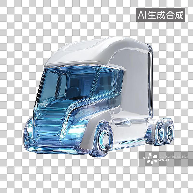 【AI数字艺术】半挂卡车3D图标图片素材