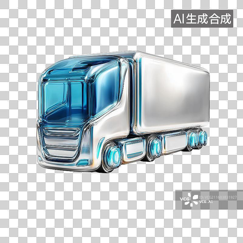 【AI数字艺术】半挂卡车3D图标图片素材