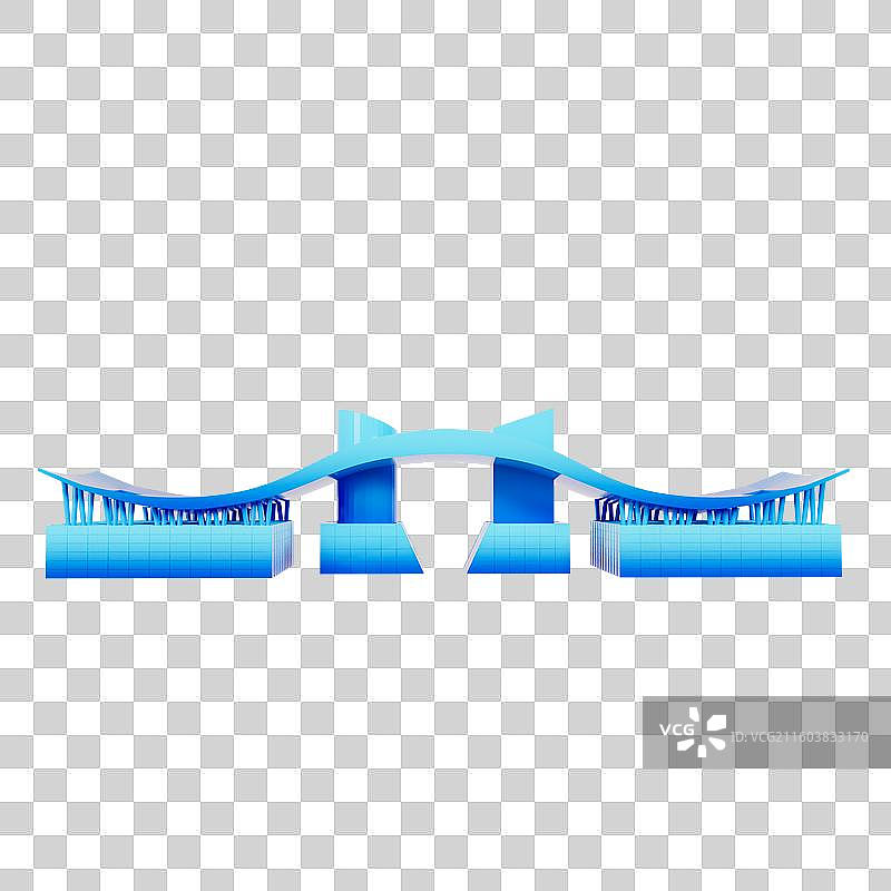 3D渲染的深圳市民中心元素深圳城市元素深圳地标建筑图片素材