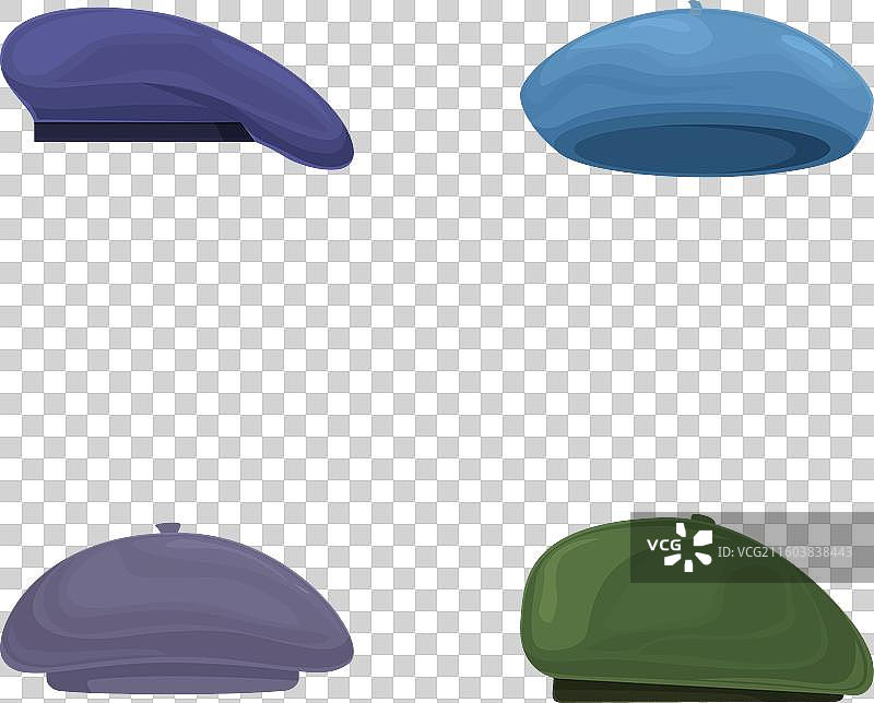 四顶时尚贝雷帽套装图片素材