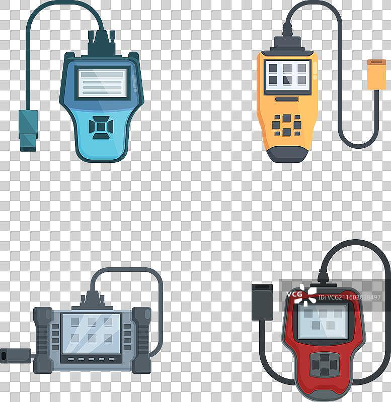 数字万用表和测试设备的组合图片素材