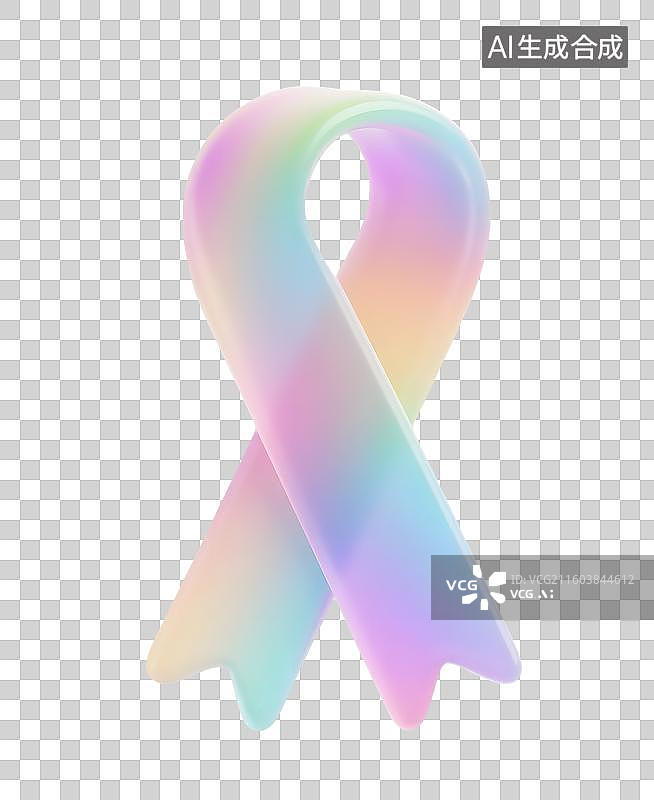 【AI数字艺术】AIGC：3D渲染渐变轻拟物风格彩带，元素，免抠图形图片素材