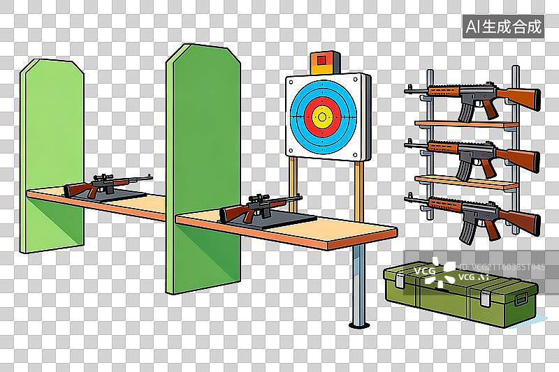 【AI数字艺术】免扣射击枪支元素图片素材