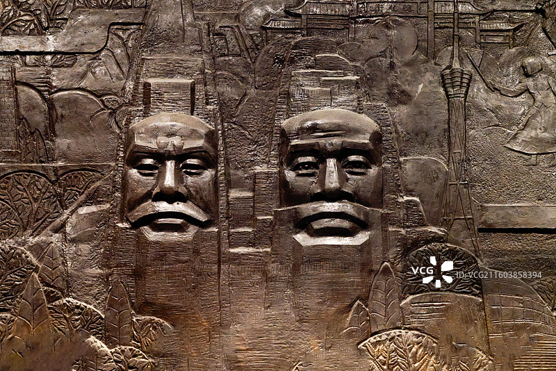 历史文化，雕塑，炎黄二帝头像图片素材