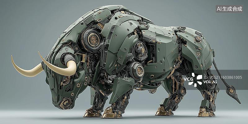 【AI数字艺术】未来机械牛马图片素材