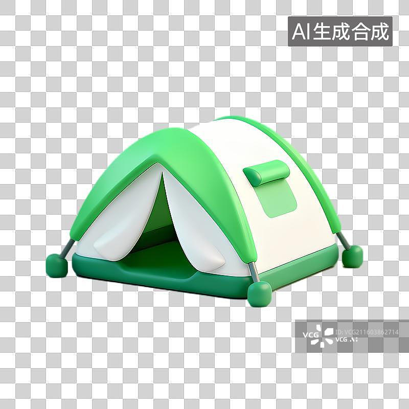 【AI数字艺术】小型户外露营帐篷图片素材