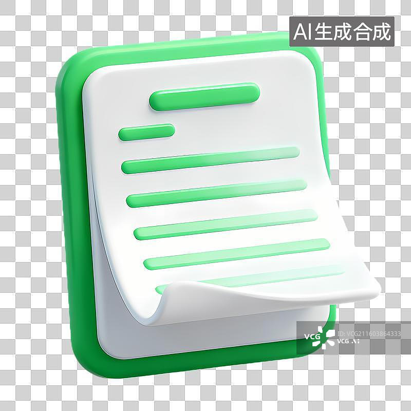 【AI数字艺术】代表文档或文书的图标图片素材