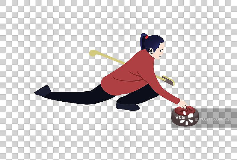 冰壶运动冬奥会冬季奥运会插画元素图片素材