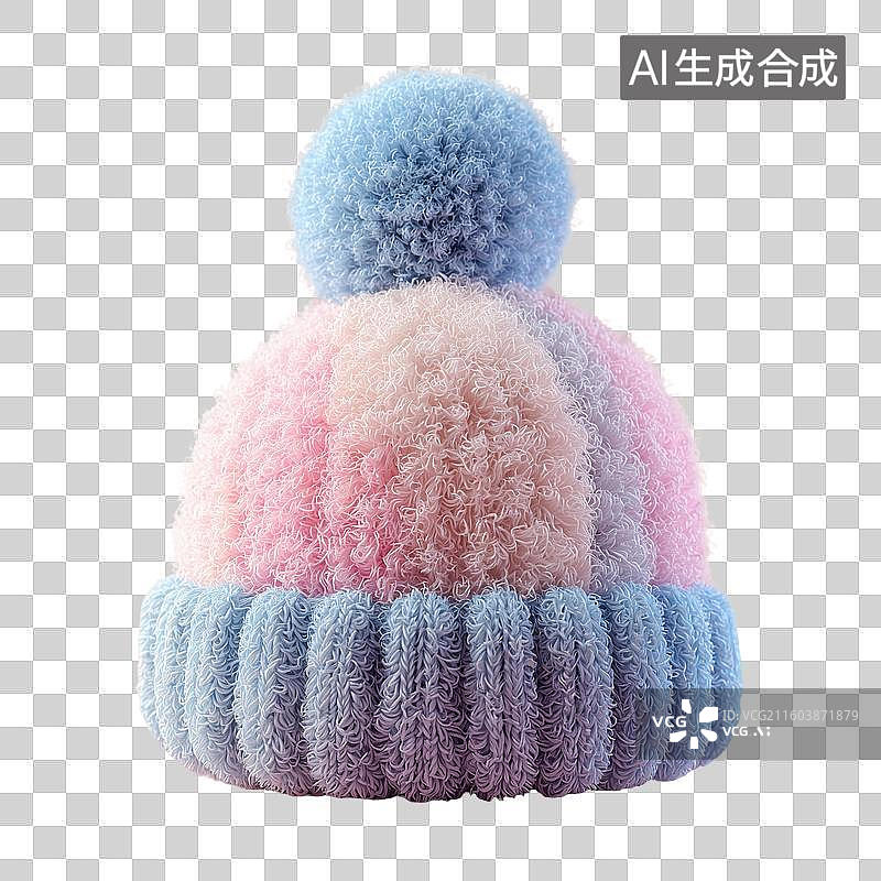 【AI数字艺术】黏土冬季帽子3D图标图片素材