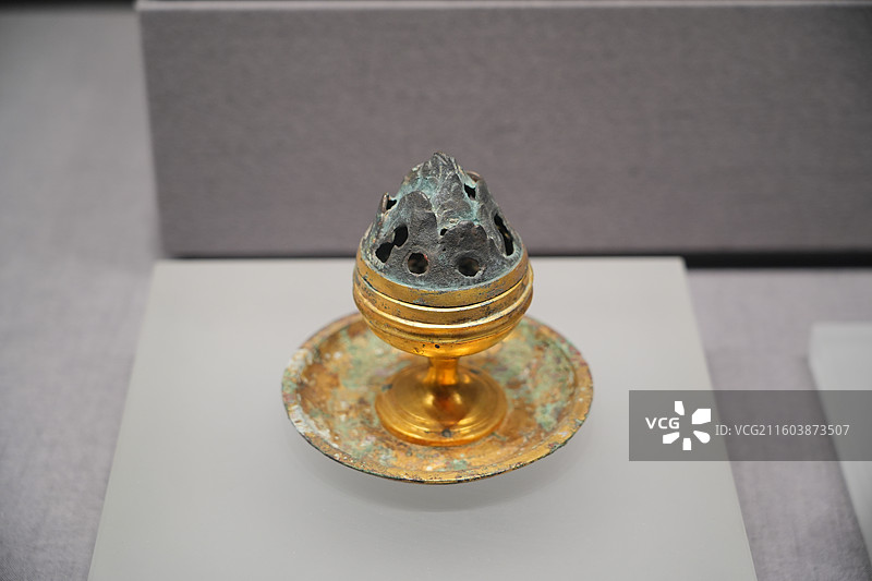 西汉鎏金博山炉   徐州博物馆馆藏文物图片素材