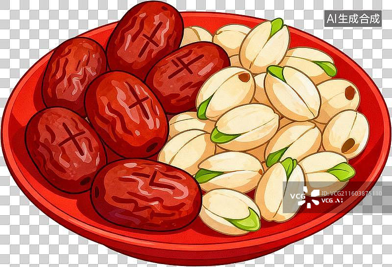 【AI数字艺术】卡通插画结婚中式婚礼插画元素图片素材