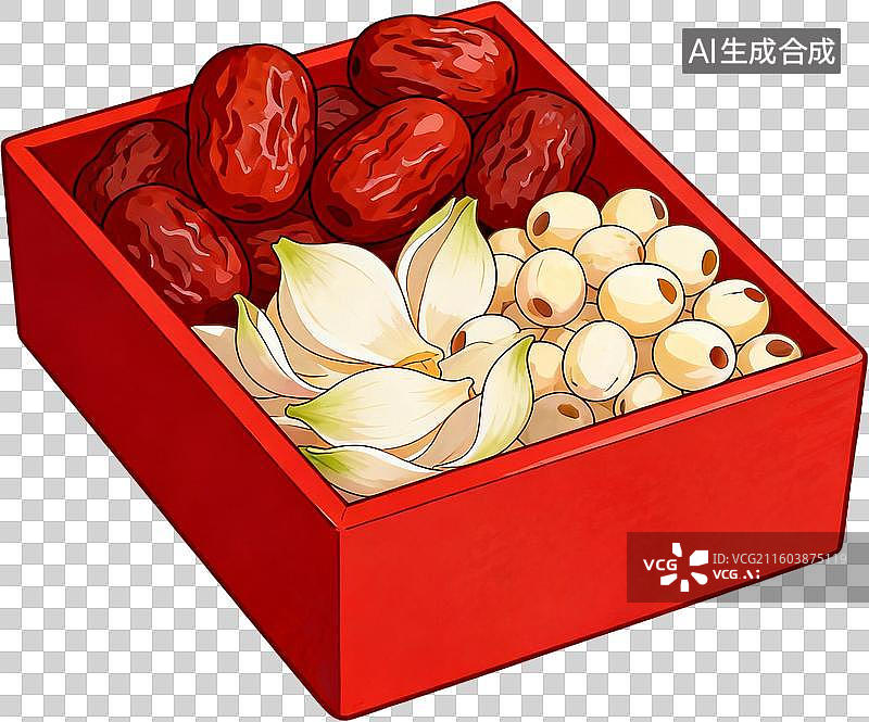 【AI数字艺术】卡通插画结婚中式婚礼插画元素图片素材