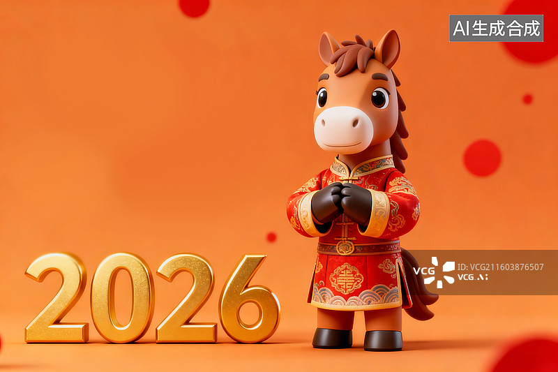 【AI数字艺术】生肖中国风马图片素材