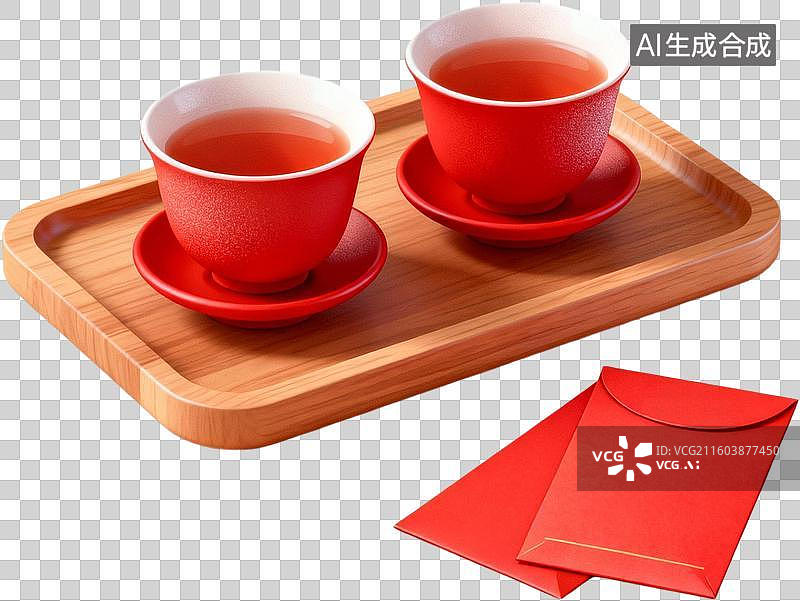 【AI数字艺术】3D卡通插画结婚中式服装中式婚礼插画元素图片素材