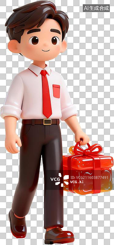 【AI数字艺术】3D卡通插画结婚中式服装中式婚礼插画元素图片素材