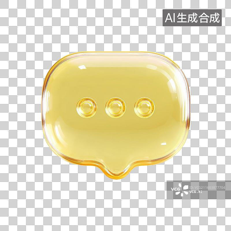 【AI数字艺术】淡色消息气泡3D图标图片素材
