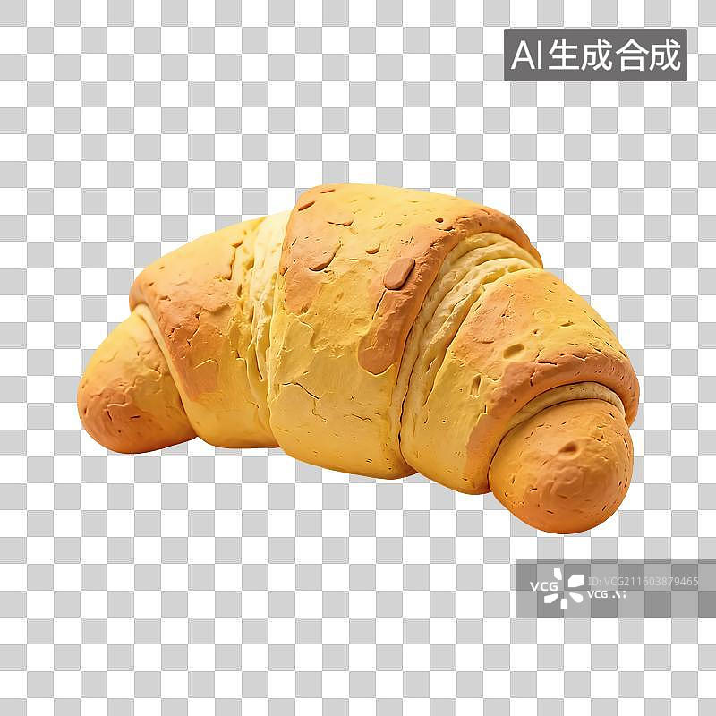 【AI数字艺术】牛角包插画图片素材