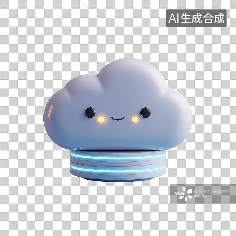 【AI数字艺术】云服务器3D图标图片素材