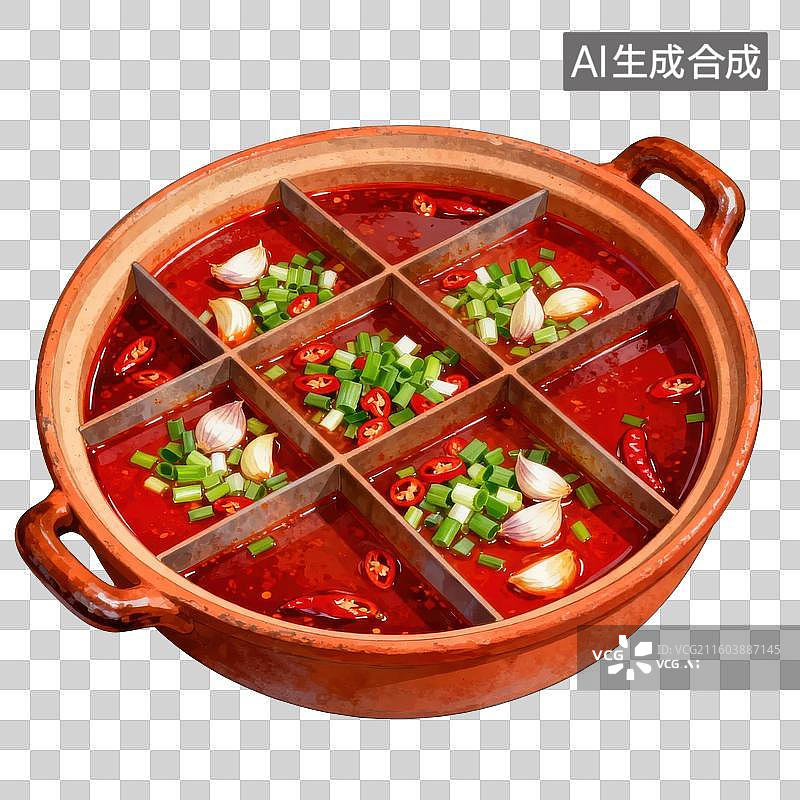 【AI数字艺术】九宫格红油火锅图片素材