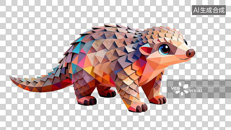 【AI数字艺术】穿山甲 标志图形 动物主题插画图片素材