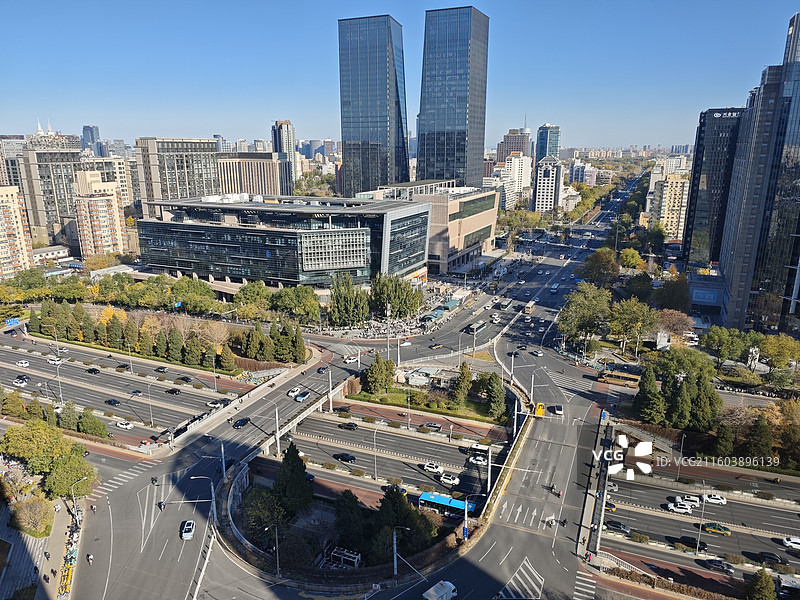 北京市东直门桥都市风光图片素材