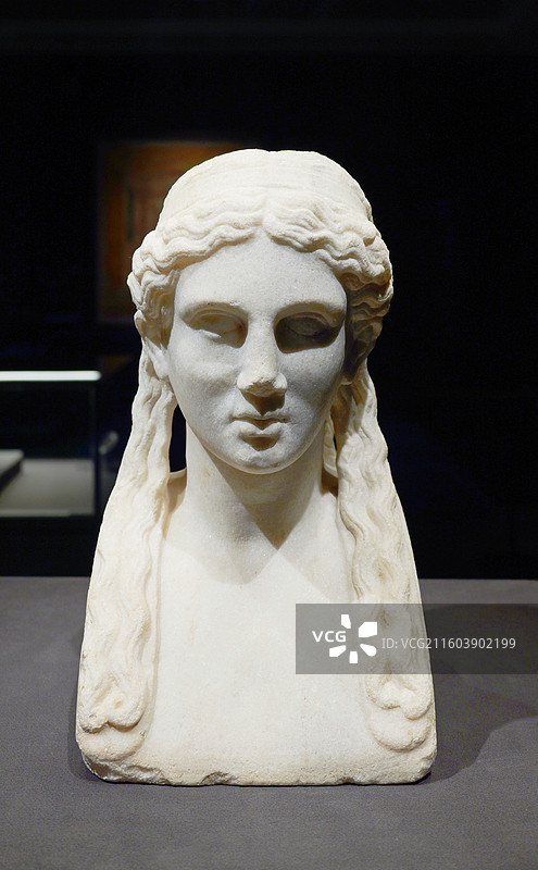 狄俄尼索斯大理石头像 公元1世纪 意大利那不勒斯国家考古博物馆图片素材