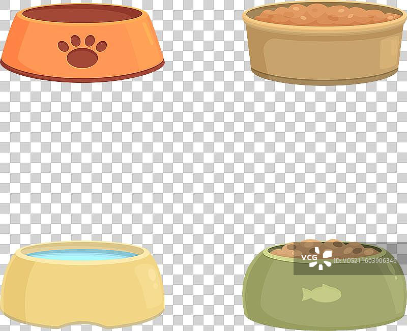 宠物食品和水碗套装图片素材