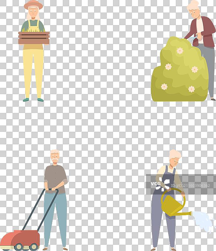 老年人园艺活动合集图片素材