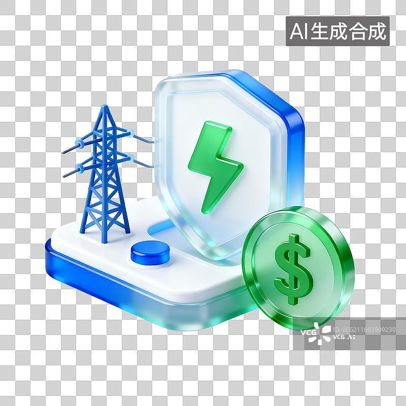 【AI数字艺术】能源环保图标图片素材