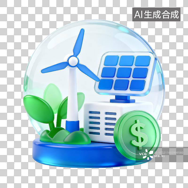 【AI数字艺术】能源环保图标图片素材