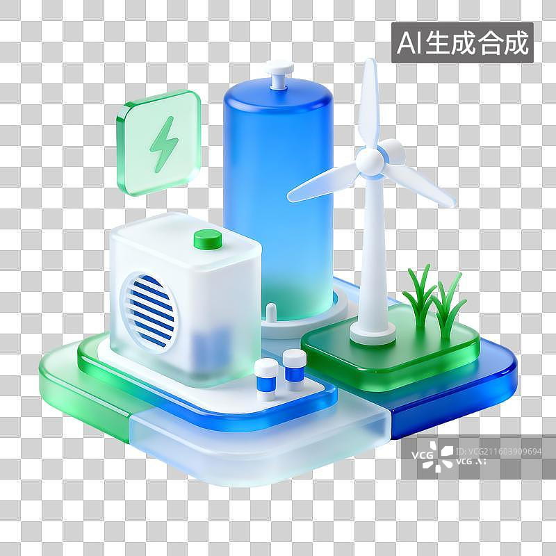 【AI数字艺术】能源环保图标图片素材