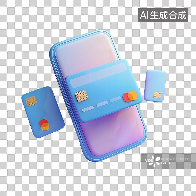 【AI数字艺术】支付图标3D设计图片素材