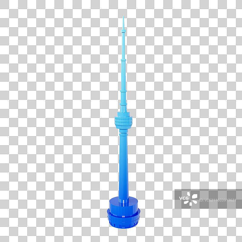 3D武汉城市地标建筑武汉龟山电视塔图片素材