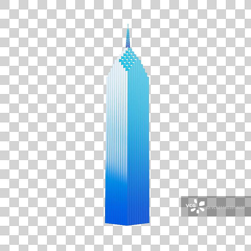 3D立体武汉民生银行大厦城市地标建筑图片素材