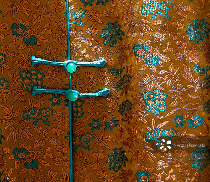 传统服装盘扣特写图片素材