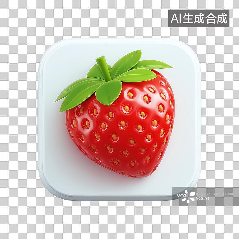 【AI数字艺术】草莓卡通图片素材