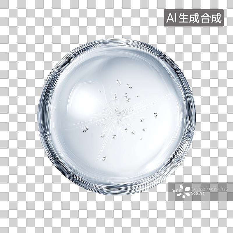 【AI数字艺术】透明液体中的气泡流动图片素材