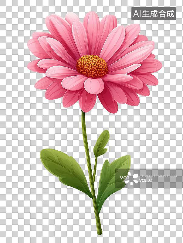 【AI数字艺术】雏菊花枝图片素材