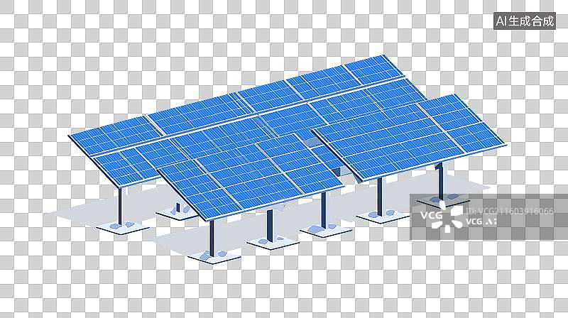 【AI数字艺术】太阳能电池板阵列图片素材