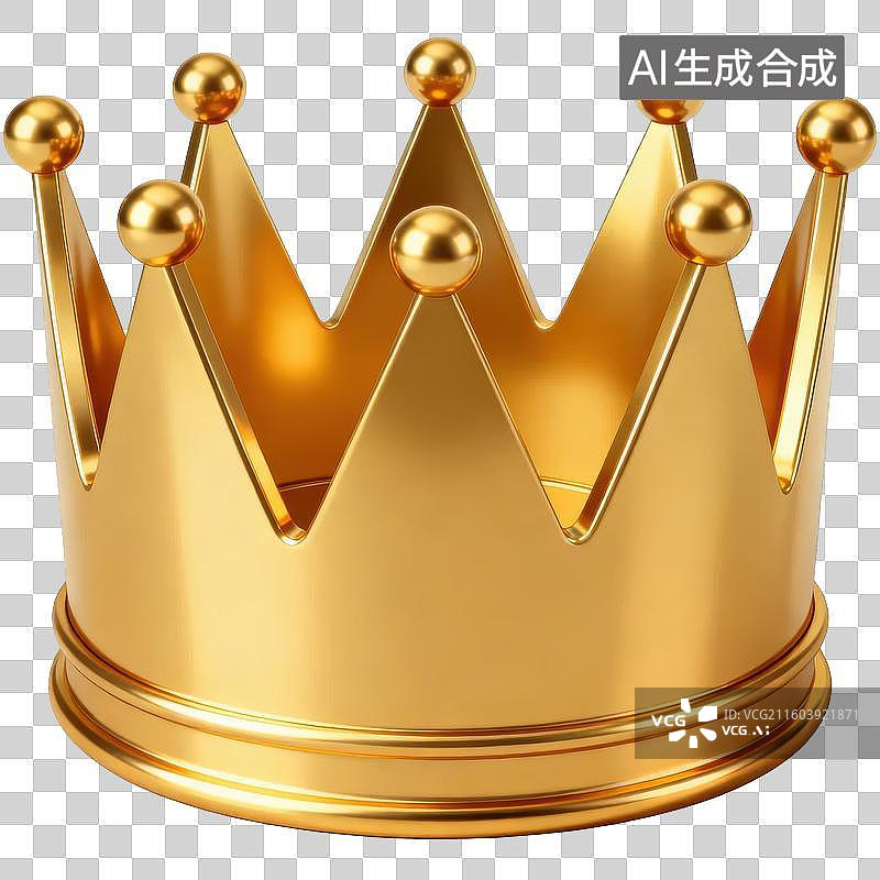 【AI数字艺术】金色王冠特写图片素材