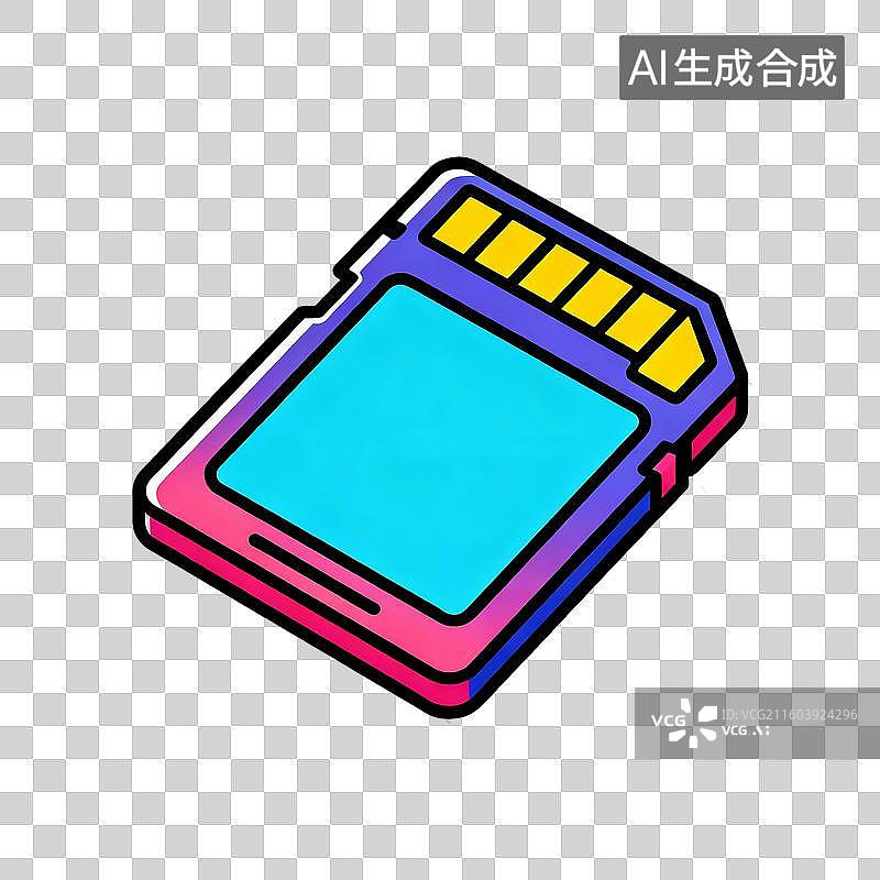 【AI数字艺术】相机数据卡图片素材