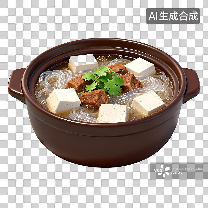 【AI数字艺术】牛肉豆腐粉条煲图片素材