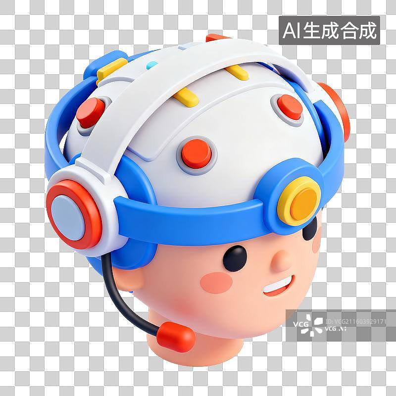 【AI数字艺术】脑机接口科技插画图片素材